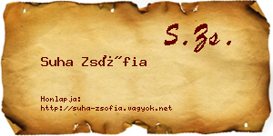 Suha Zsófia névjegykártya
