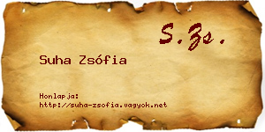 Suha Zsófia névjegykártya